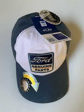 Ford Two-Tone Cap in White and Dark Green with Patch